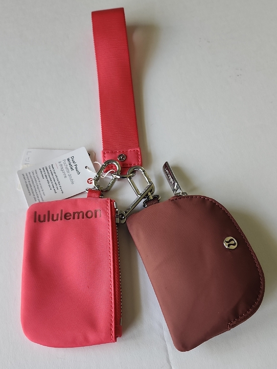 lululemon athletica Handbags - lululemon Dual Pouch Wristlet, Ancient Copper/ Glazed Pink